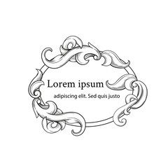 Decorative frame, place for text. Element for design.