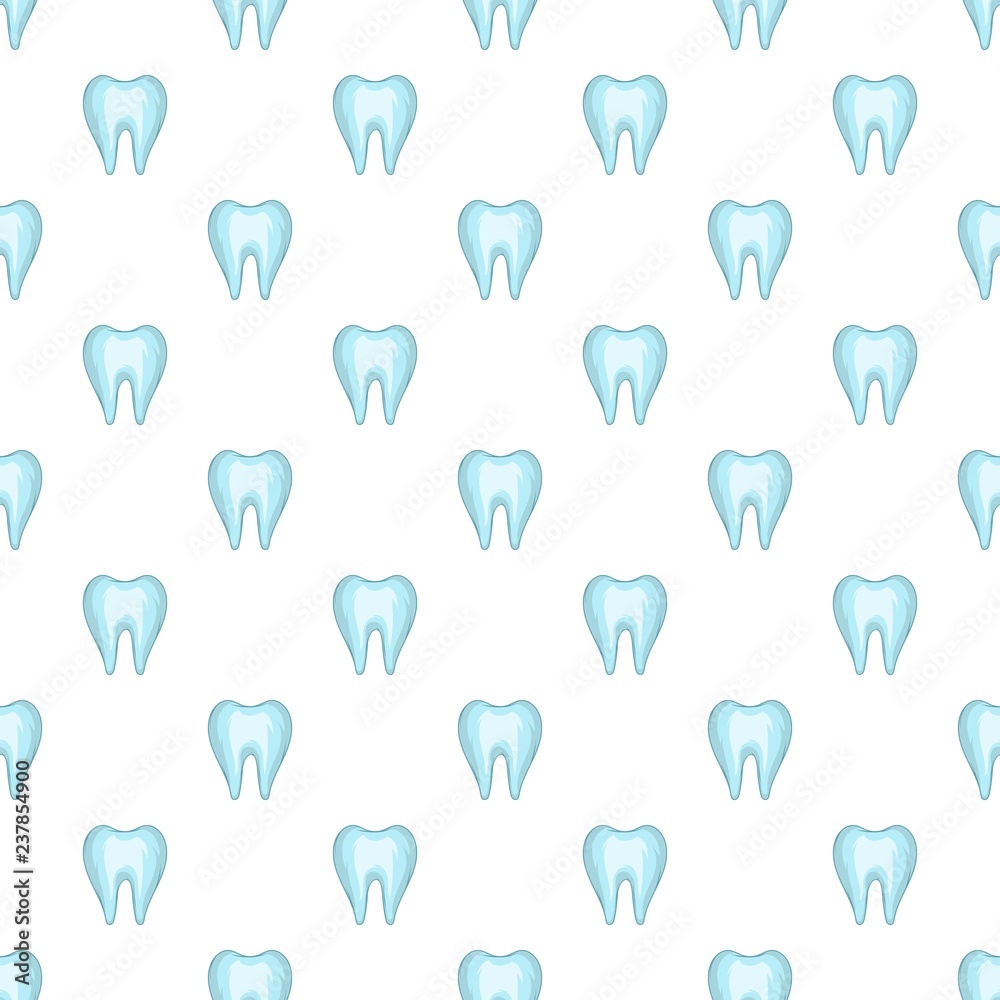 Poster tooth pattern. cartoon illustration of tooth vector pattern for web