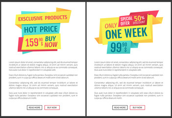 Special offer banners set, vector design icons