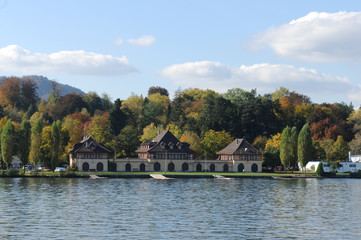 Fototapeta na wymiar The public lake Zürich bath in Küsnacht at the 