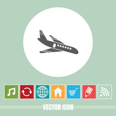 Very Useful Vector Icon Of Airplane with Bonus Icons. Very Useful For Mobile App, Software & Web.