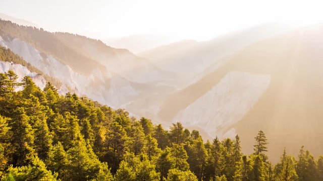 Aerial footage shot during the Sunrise in the Ruinaulta, Rheinschlucht also called the Swiss Grand Canyon located in Grisons. Filmed with the DJI Inspire 2 drone in 5.2k RAW and downscaled to 4k.