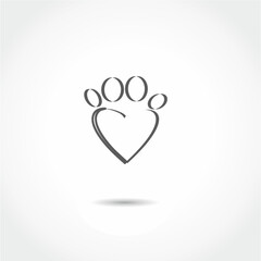 pet paw icon vector © Effrosyni 