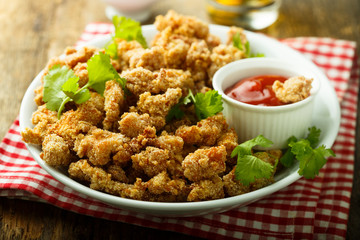 Homemade chicken appetizer, or popcorn