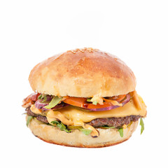 hamburger isolated on white background