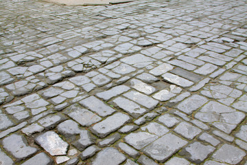 blue brick floor