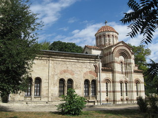 Obraz premium Restored building of the ancient Church of Saint John the Precurser built eighth century in the city of Kerch, Crimea, Russia.