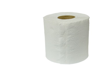 tissue paper roll on white background