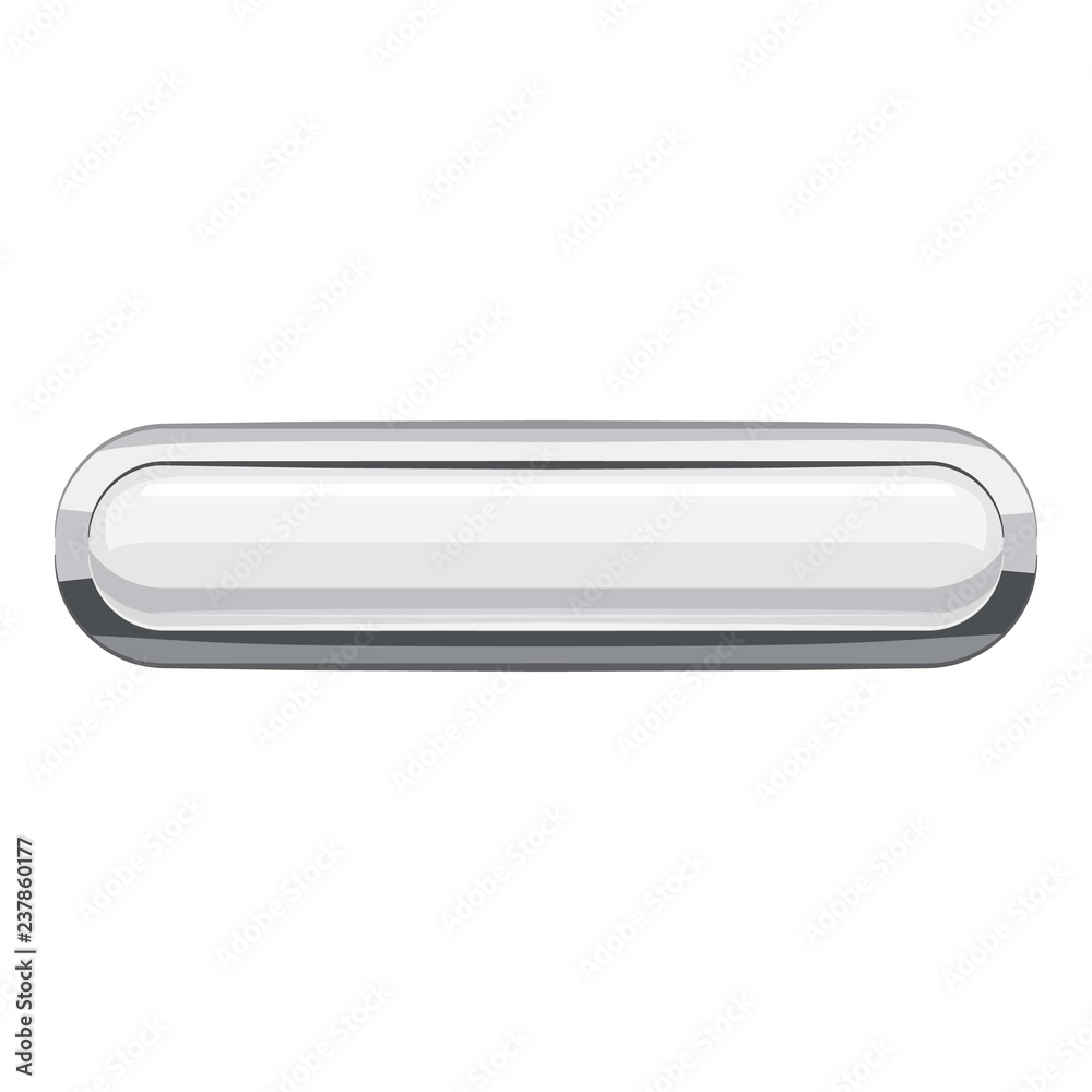 Poster white rectangular button icon. cartoon illustration of rectangular button vector icon for web design