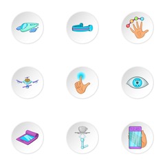 New thing icons set. Cartoon illustration of 9 new thing vector icons for web