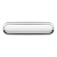 White rectangular button icon. Cartoon illustration of rectangular button vector icon for web design