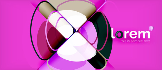 Circles and triangles design abstract background