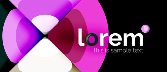 Circles and triangles design abstract background