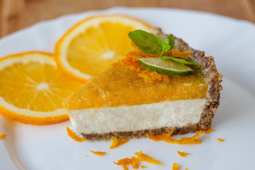 raw orange cake