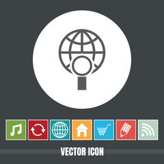 Very Useful Vector Icon Of Global Search with Bonus Icons. Very Useful For Mobile App, Software & Web.