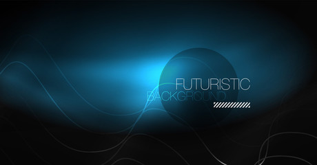 Neon lines wave background. Abstract composition