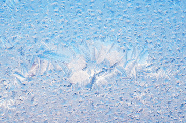 Abstract frosty pattern on glass, background texture