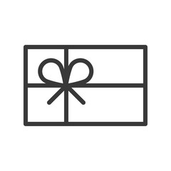 Gift box vector, Christmas related line style icon