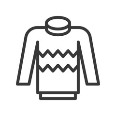 Sweater vector, Christmas related line style icon