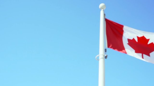 Canada flag, ensign (slow motion)