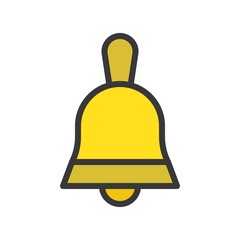 Christmas bell vector, Christmas related style design icon, editable outline