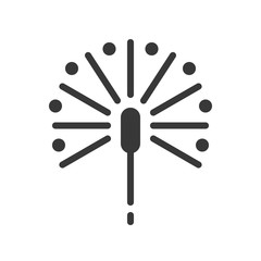 Firework vector,Christmas related solid style icon