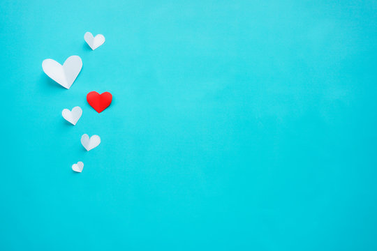 Festive valentine on a bright blue background