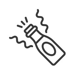 Champagne bottle vector, Christmas related line style icon