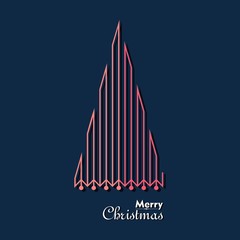 Illustration of christmas greeting with symbols