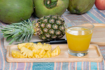 Pineapple juice and Pineapple