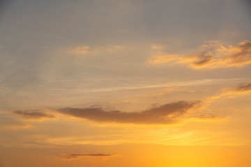 Beautiful sunset sky. Sun, sunset, sunrise. Colorful toned instant photo. Fiery orange sunset sky. Beautiful sky. Sunset / sunrise with clouds, light rays and other atmospheric effect