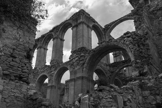 Ancient monastery of Santa Maria de Rioseco. Burgos. Spain.