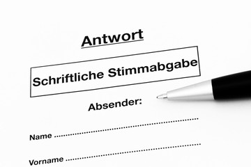 Schriftliche Stimmabgabe