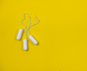 Cotton tampon. Womens comfort, hygiene and protection.