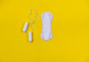 Cotton tampon. Womens comfort, hygiene and protection.