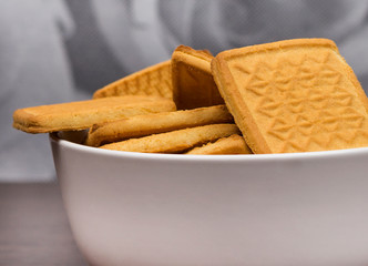 square cookies in a plate