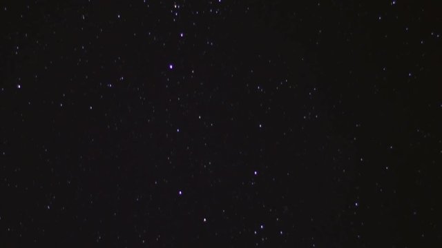 Night Black Sky And Shining Stars. Time Lapse