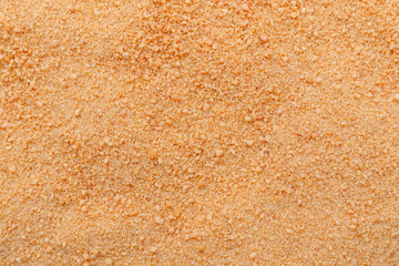 background with organic coconut sugar closeup, from top