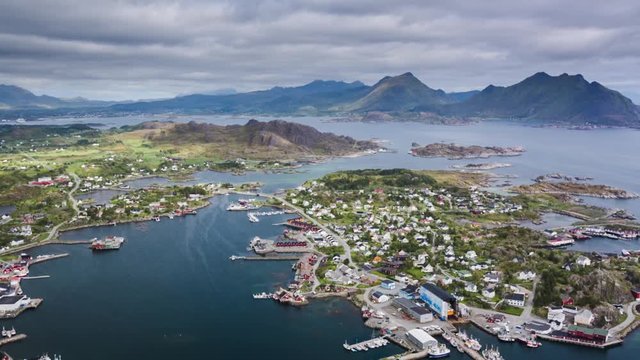 The fishing town of Ballstad, Lofoten islands, Norway.