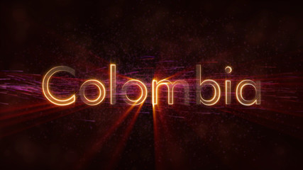Colombia - Shiny looping country name text animation
