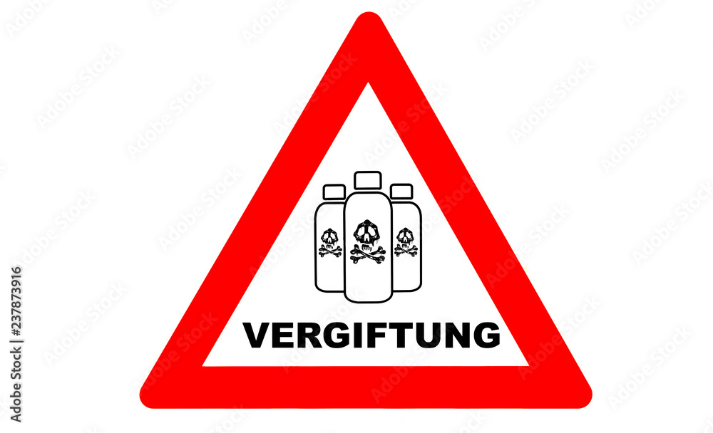 Poster vergiftung warnschild