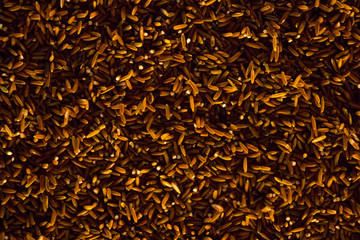 Red colour brown  thai rice best rice for healthy and clean food.