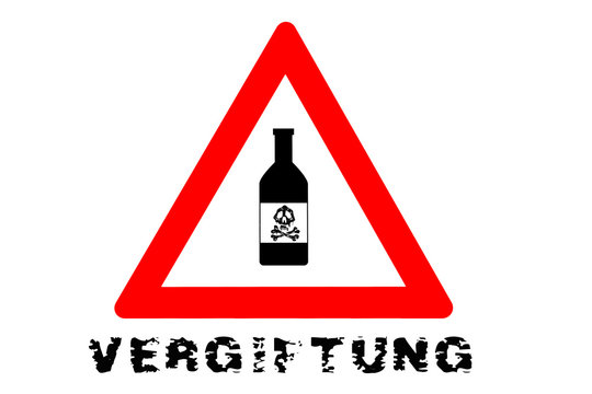 Vergiftung Warnschild