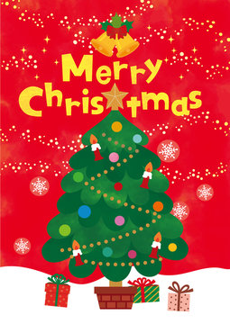 クリスマス素材、グリーティングカード、クリスマスカード、ベクター素材