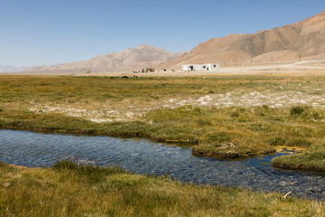 River in the Pamir mountains near Alichur in Tajikistan