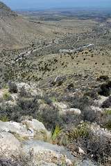 Karge Fels und Naturlandschaft in Texas / Guadalupe Mountains Nationalpark