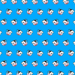 Cow - emoji pattern 07