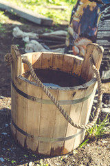 old bucket of water