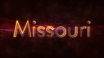 Missouri - Shiny looping state name text animation
