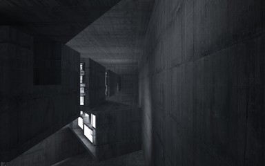 Obraz premium Abstract interior of concrete. Architectural background. 3D illustration and rendering 